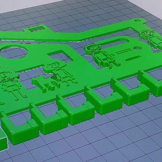 Portachiavi parete familia casa garaje caja cartulina animado famiglia auto moto 3D print model - Mito3D