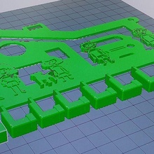 portachiavi parete Familie casa Garage Box Karton animiert Famiglia Auto moto 3d print model - Mito3D