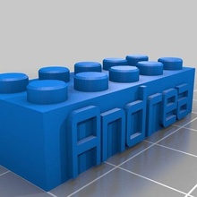 portachiavi lego andrea Jeu personnalisé construction jouets 3d print model - Mito3D