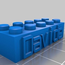 portachiavi lego davide game customized construction toys 3d print model - Mito3D
