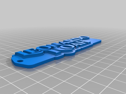 portachiavi leo e noah customized keychains 3d print model - Mito3D