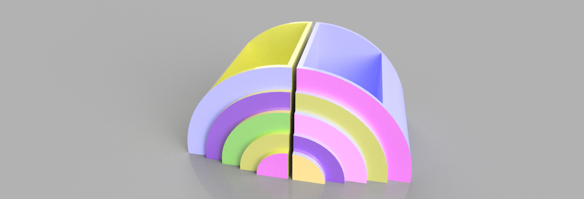 portal pices arco ris zuhause haus regenbogen altpapier designs organisatoren 3d print model - Mito3D