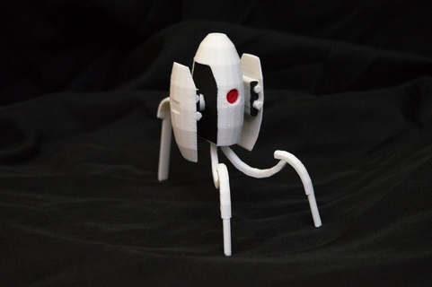 portal turret snap-in legs aperture robot valve video game games consoles gaming 3d print model - Mito3D