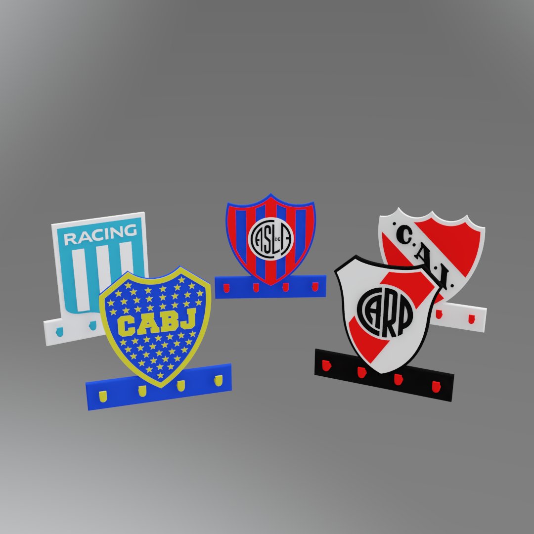 arruelas portal futbol boca juniores rio prato llaveros independente corrida tigre san lorenzo godoy cruz banfield copa la liga argentina 3D print model - Mito3D