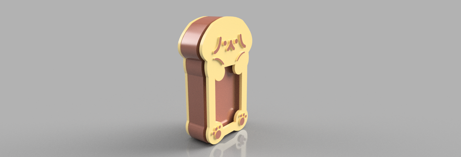 portaretrato perrito cioccolato kawaii perro 3d print model - Mito3D
