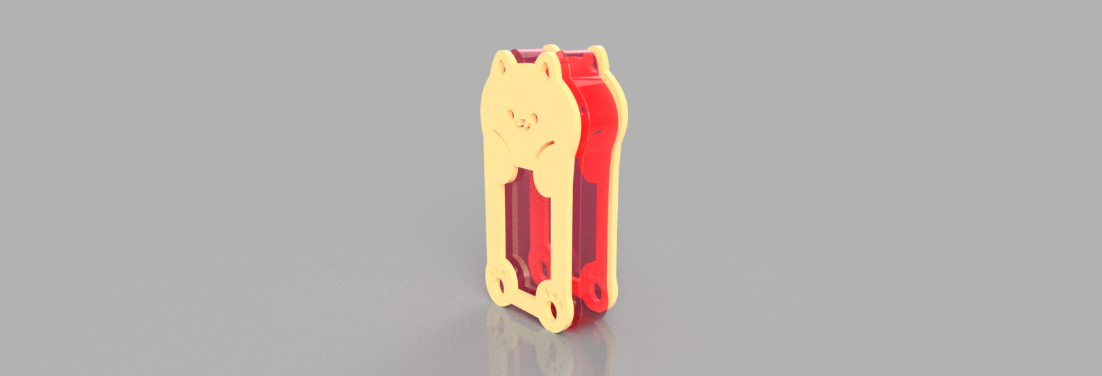 Rückstand vereinfacht gato Galleta kawaii 3D print model - Mito3D