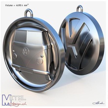 porte-cl s combi vw gioielli i portachiavi porte-cl&eacute pendentif ciondoli ciondolo keychain 3d print model - Mito3D