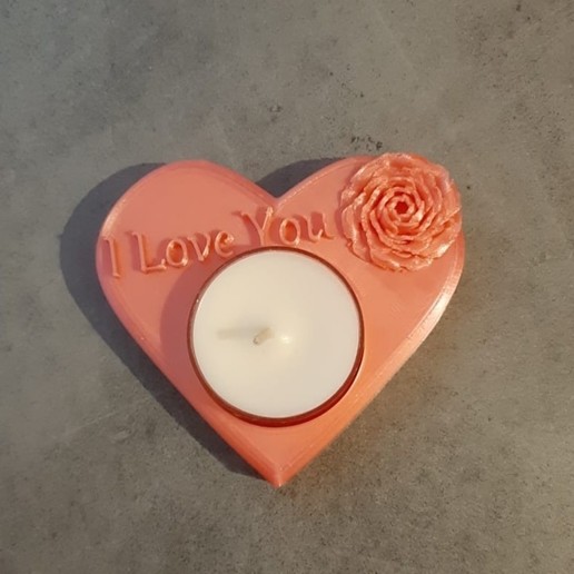 porte bougie de saint-valentin, coeur porte-bougie valentine art l'amour cœur la saint-valentin st-valentin pour saint valentin 3D print model - Mito3D