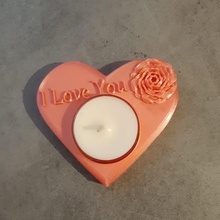 porte bougie saint-valentin coeur supporto di candela san valentino il cuore art amore giorno st-valentin 3d print model - Mito3D