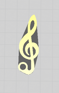 porte clef de sol pun intended music 3d print model - Mito3D