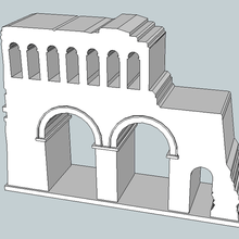 porte d'arroux d'Autun architecture arroux autun bâtiments structures 3d print model - Mito3D