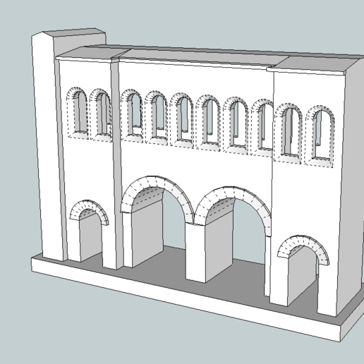 porte santo andr autun arquitetura porta edifícios estruturas 3D print model - Mito3D