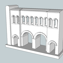 porte saint andr autun architecture door buildings structures 3d print model - Mito3D