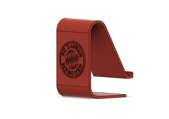 porte téléphone bayern munich titulaire soutien supporter logo 3d print model - Mito3D