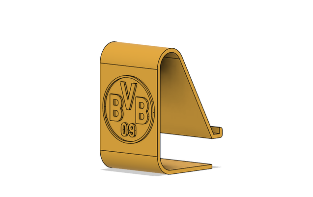 porte téléphone borussia dortmund titulaire soutien supporter logo 3d print model - Mito3D