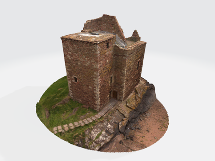 portencross castle ayshire scale model historic monument 3d print model - Mito3D