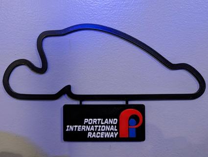 Portland internacional pista mapa placa identificação 2 4 cor versão 3d print model - Mito3D