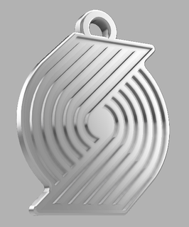portland trailblazers keychain pendant earring basketball nba 3d print model - Mito3D