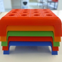 portoirs empilables pour microtubes - stackable microtube rack learning 3d print model - Mito3D