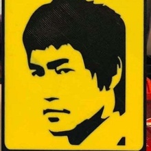 portrait Cadre Bruce Lee mode cadre image Redji soutien 3d print model - Mito3D