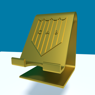 posa cell phone banfield shield pose supports porta cellular club atletico 3d print model - Mito3D