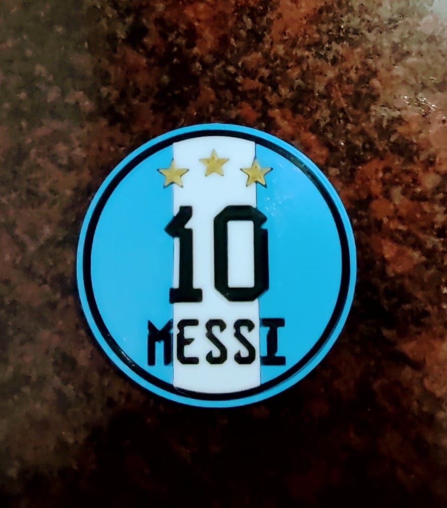 posa vasos Messi şampiyon Katar qatar2022 Arjantin Posavaso 3D print model - Mito3D