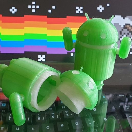 posabile Android robot scatola vite gadget bugdroid Google Software firmware os Telefono mascotte Conservazione contenitore articolato nerd Geeky azione figura scultura 3D print model - Mito3D