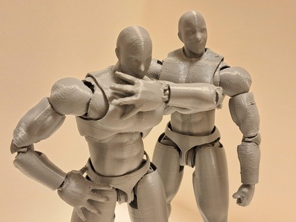 posable articulated action figure 3d print model - Mito3D