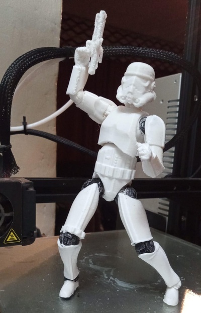 posable stormtrooper 16 5 cms alto juego guerra galaxias articulable ensamblable 3d print model - Mito3D