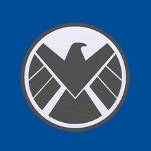 posavasos agentes shield - agents art marvel logo 3d print model - Mito3D