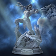 poseidon collectible god mithology zeus figure 3d print model - Mito3D