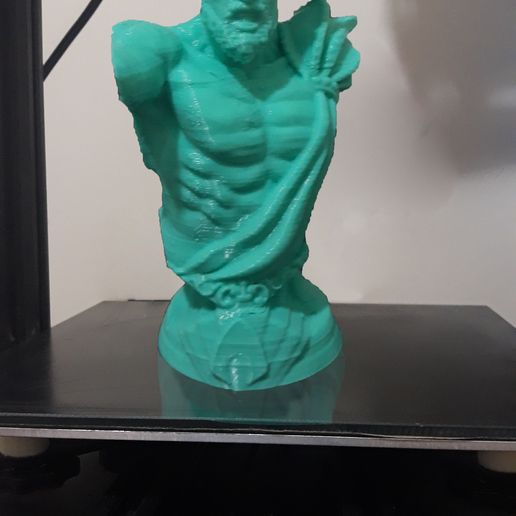 poseidon bust art god titan greek neptune mytology aquaman statue sculpture trident dolphin 3D print model - Mito3D