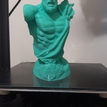 Poséidon buste art Dieu Titan grec Neptune mythologie Aquaman statue sculpture trident dauphin 3d print model - Mito3D