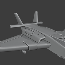 poseidon mk ii sci fi aircraft game 6mm wargaming vehicles 3d print model - Mito3D