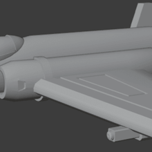 poseidon sci fi avião jogo 6mm wargaming veículos 3d print model - Mito3D