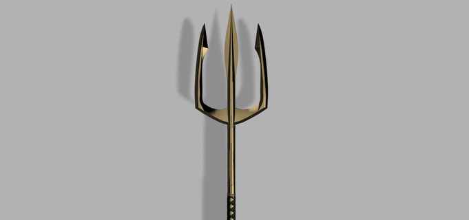 poseidon trident - wrath titans poseidon trident titans greek mythology god perseus hades zeus weapon  3d print model - Mito3D