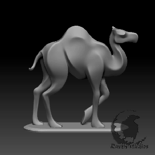 posando camelo animais enfeite estátua casa cor modelos presente estatuetas 3d print model - Mito3D