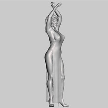 position nuit captif robe art femme sexy modèle miniature Humain fille figure femelle érotique personnage Sein corps 3d print model - Mito3D