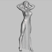 position night inspection dress art woman sexy model miniature human girl figure female erotic character breast body 3d print model - Mito3D