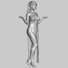 position night waitress dress art woman sexy model miniature human girl figure female erotic character breast body 3d print model - Mito3D