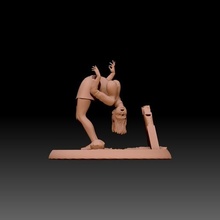 besessen Cheerleader Frau Skulptur Modell Mädchen Halloween 3d print model - Mito3D