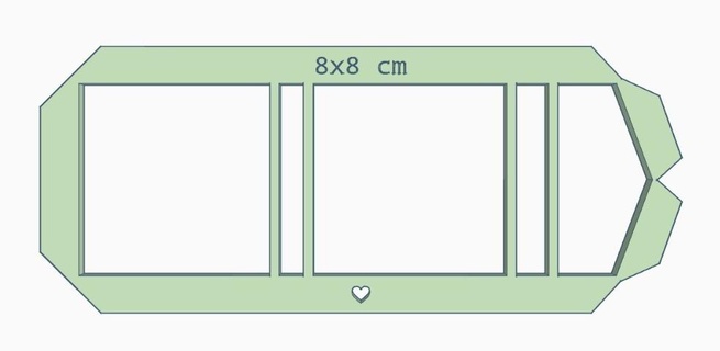 post-it template 8x8 cm flap binding 3d print model - Mito3D