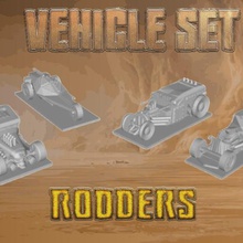 post-apocalyptique - hot rod équipe jeu véhicule de combat 3d print model - Mito3D