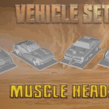 post apocalittica - muscle car team gioco veicolo da combattimento 3d print model - Mito3D
