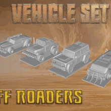 post-apocalyptique - off roadster équipe jeu véhicule de combat 3d print model - Mito3D