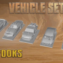 post apocalyptic - spooks team set game vehicle combat 3d print model - Mito3D