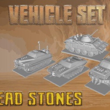 post apocalíptica de la banda rodadura piedra equipo juego apocalíptico vehículo combate 3d print model - Mito3D