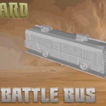post apocalíptica batalla de autobuses juego apocalíptico vehículo combate 3d print model - Mito3D