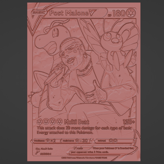 postar Malone manteiga dragonita v arte completa personalizadas 3d impressão Arquivo Pokémon brinquedo cartão stl postmalone 3d print model - Mito3D