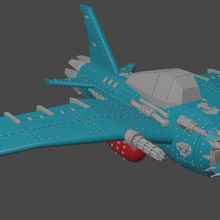 post apocalíptico jet ork orco apocalipsis mesa avión aeronave juguete 3d print model - Mito3D